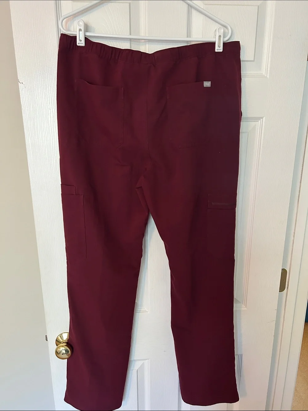 Men's Figs Cairo Pants in Burgundy Maroon